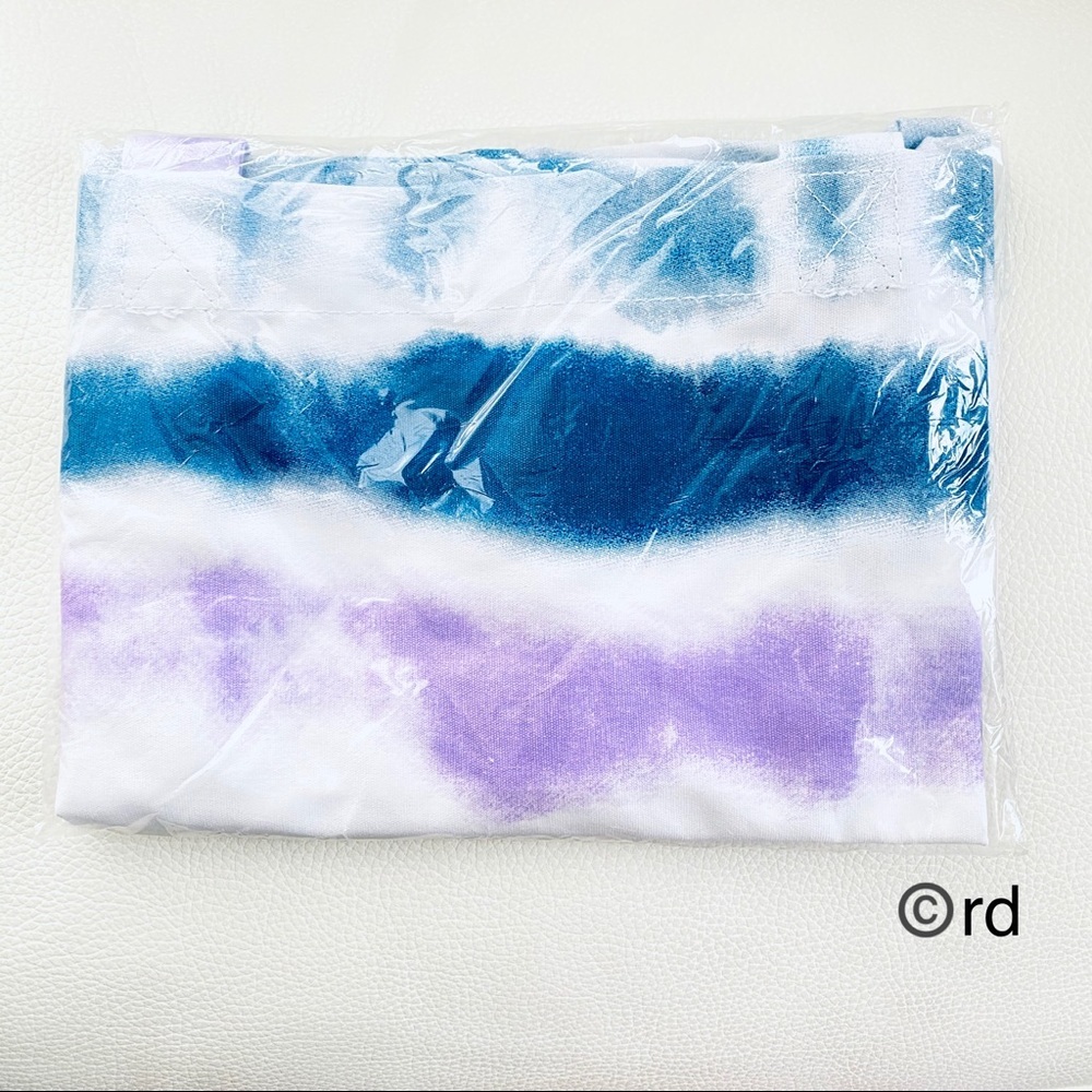 Bloomingdale's Canvas Tote Bag Blue Tie Dye - Picture 3 of 7